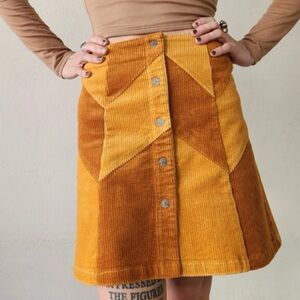 Trendy Mustard Corduroy Mini Skirt